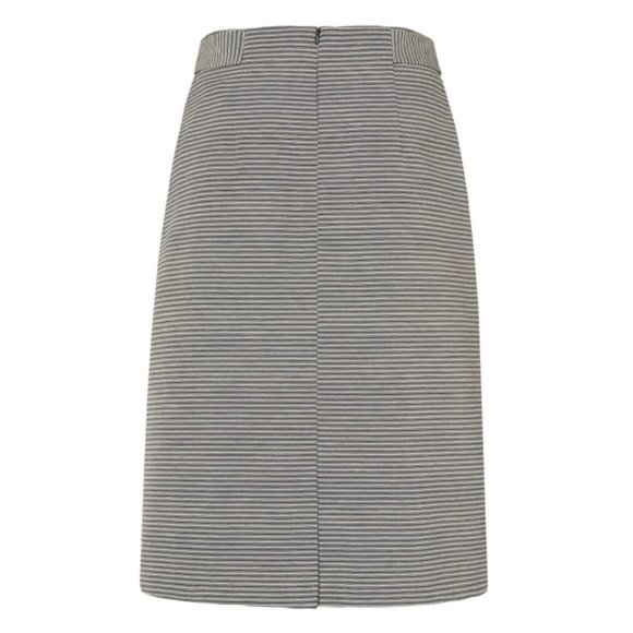 L.K. Bennett Mableen Navy and Cream Stripe Skirt - Picture 3 of 15